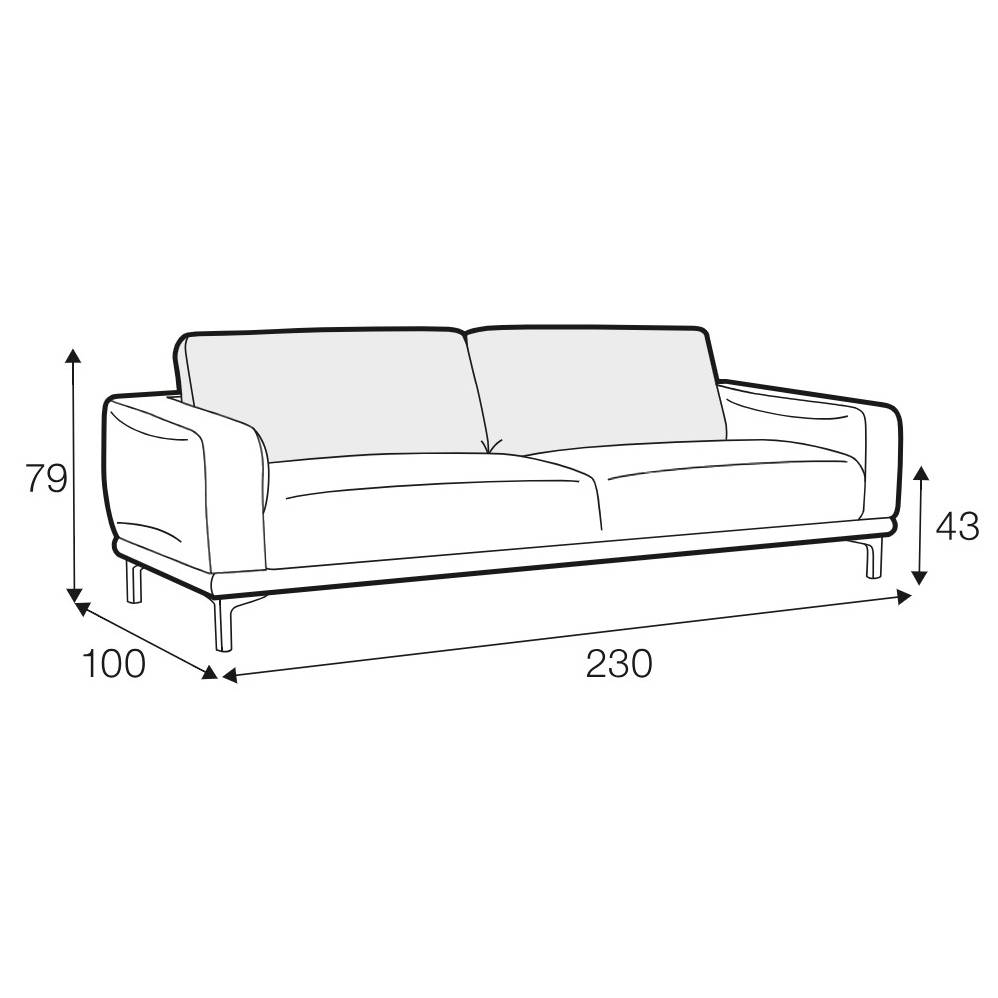 Edvin 3 Seater Sofa - Pieces For Places
