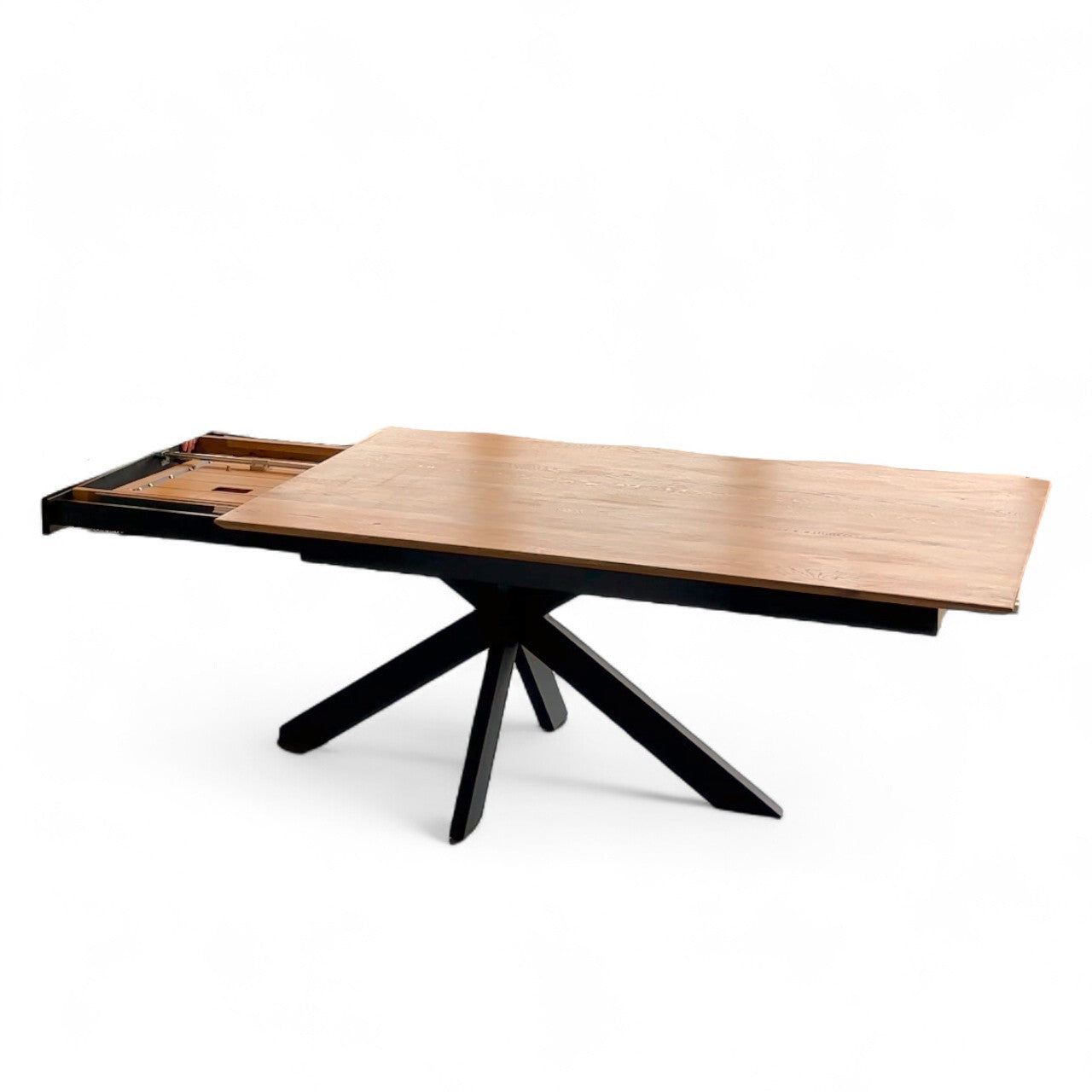 Slider Oiled Oak Extending Dining Table - Pieces For Places