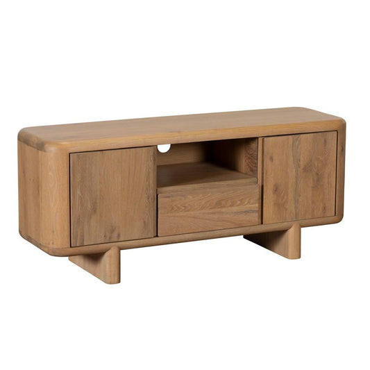 Finn Medium Oak 130cm Media Unit - Pieces For Places