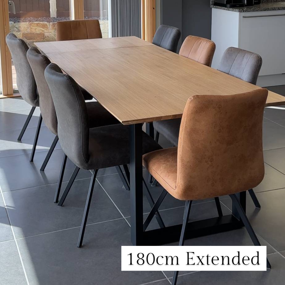 Flipper Oiled Oak Extending Dining Table - 4 Sizes