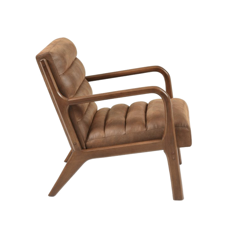 Iris Armchair in Brown PU Leather - Pieces For Places