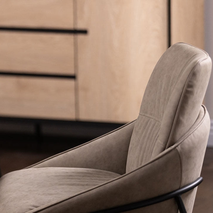 Jackson Taupe PU Leather Dining Chair