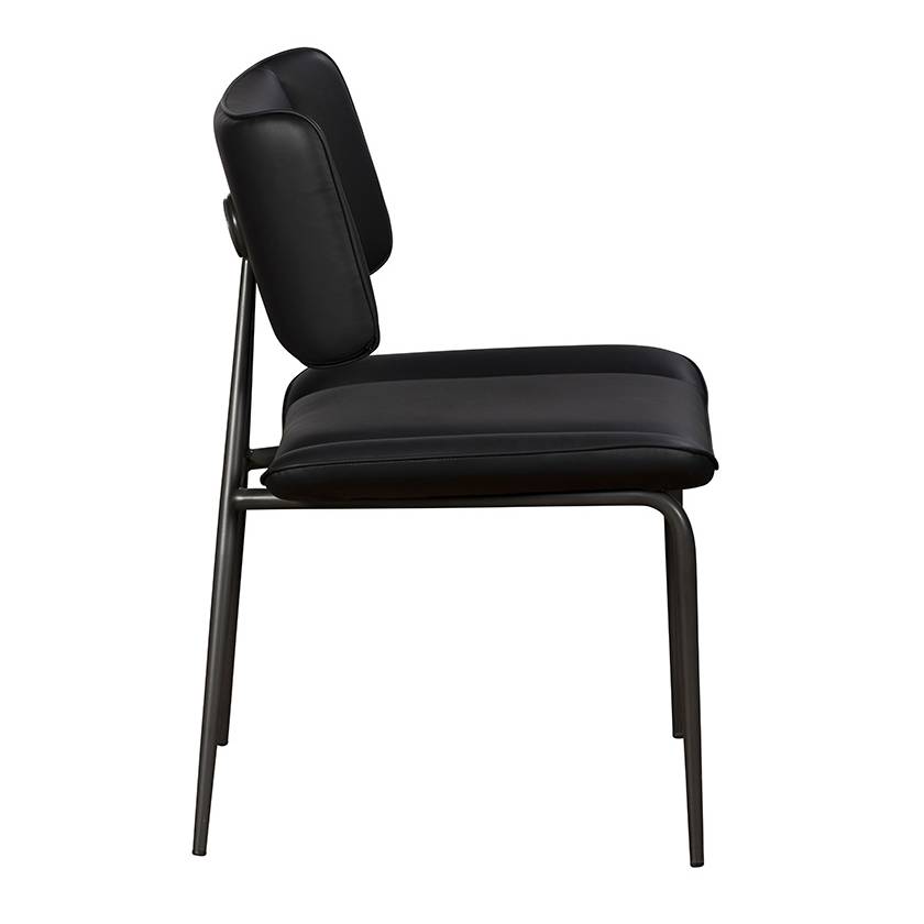 Josk Black PU Leather Dining Chair - Pieces For Places