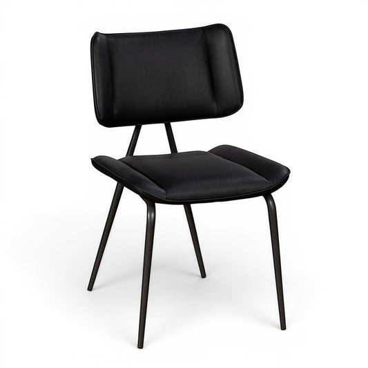 Josk Black PU Leather Dining Chair - Pieces For Places