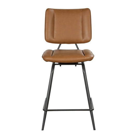 Josk Cognac PU Leather Barstool - Pieces For Places