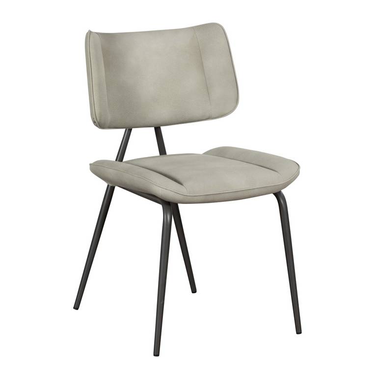 Josk Misty Grey PU Leather Dining Chair - Pieces For Places