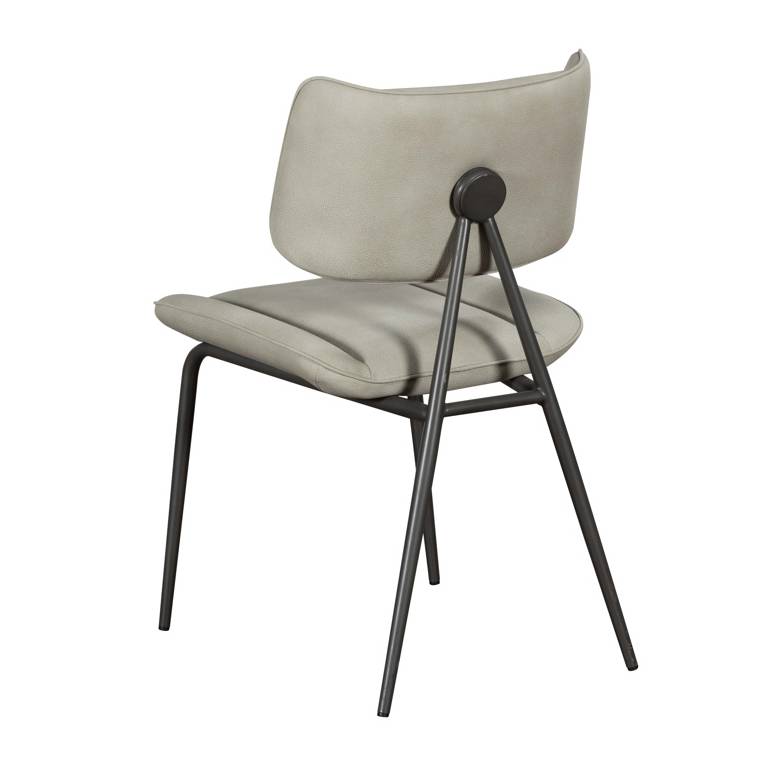 Josk Misty Grey PU Leather Dining Chair - Pieces For Places