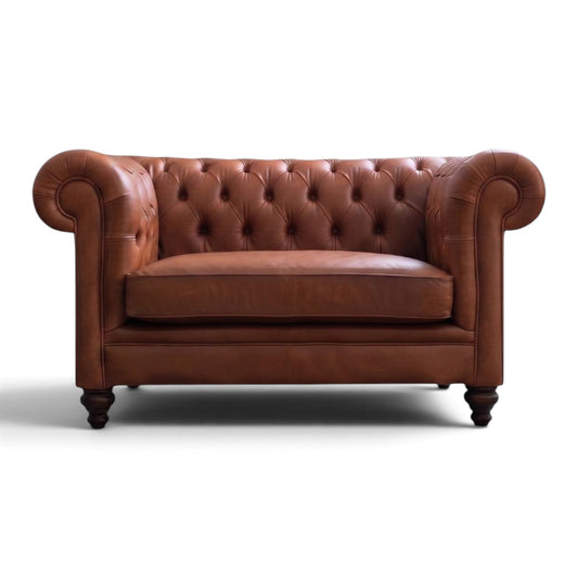 Judge Leather Chesterfield Snuggler