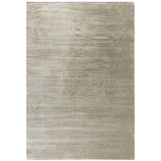 Plain Stripe Khaki Kuza Rug - 200cm x 290cm