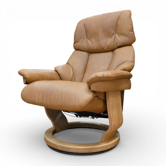 Konsul Leather Swivel Manual Recliner Chair