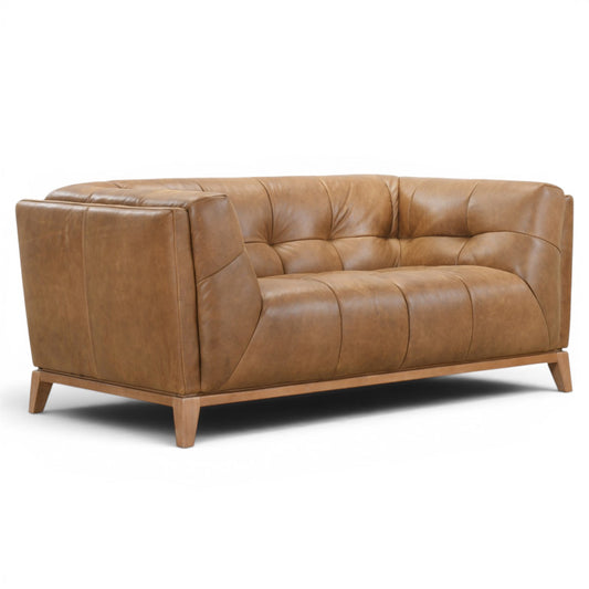 Leo Brown Italian Leather - 2 Seater Sofa