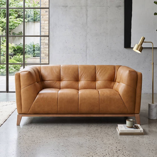 Leo Tan Italian Leather - 2 Seater Sofa