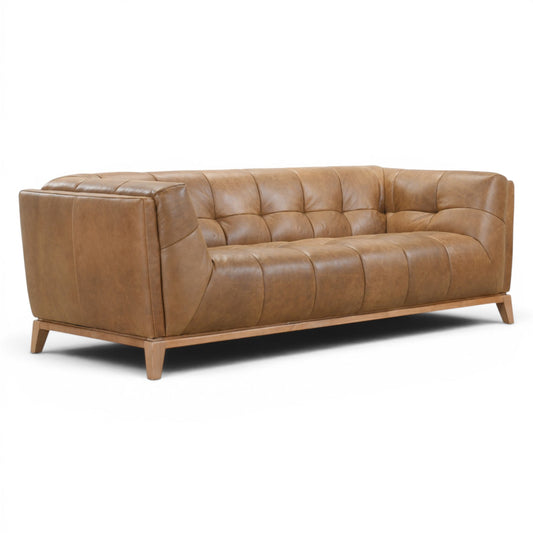 Leo Brown Italian Leather - 3 Seater Sofa