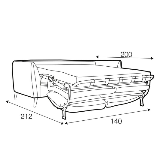 Lucy - 3 Seater Sofa Bed - Pieces For Places