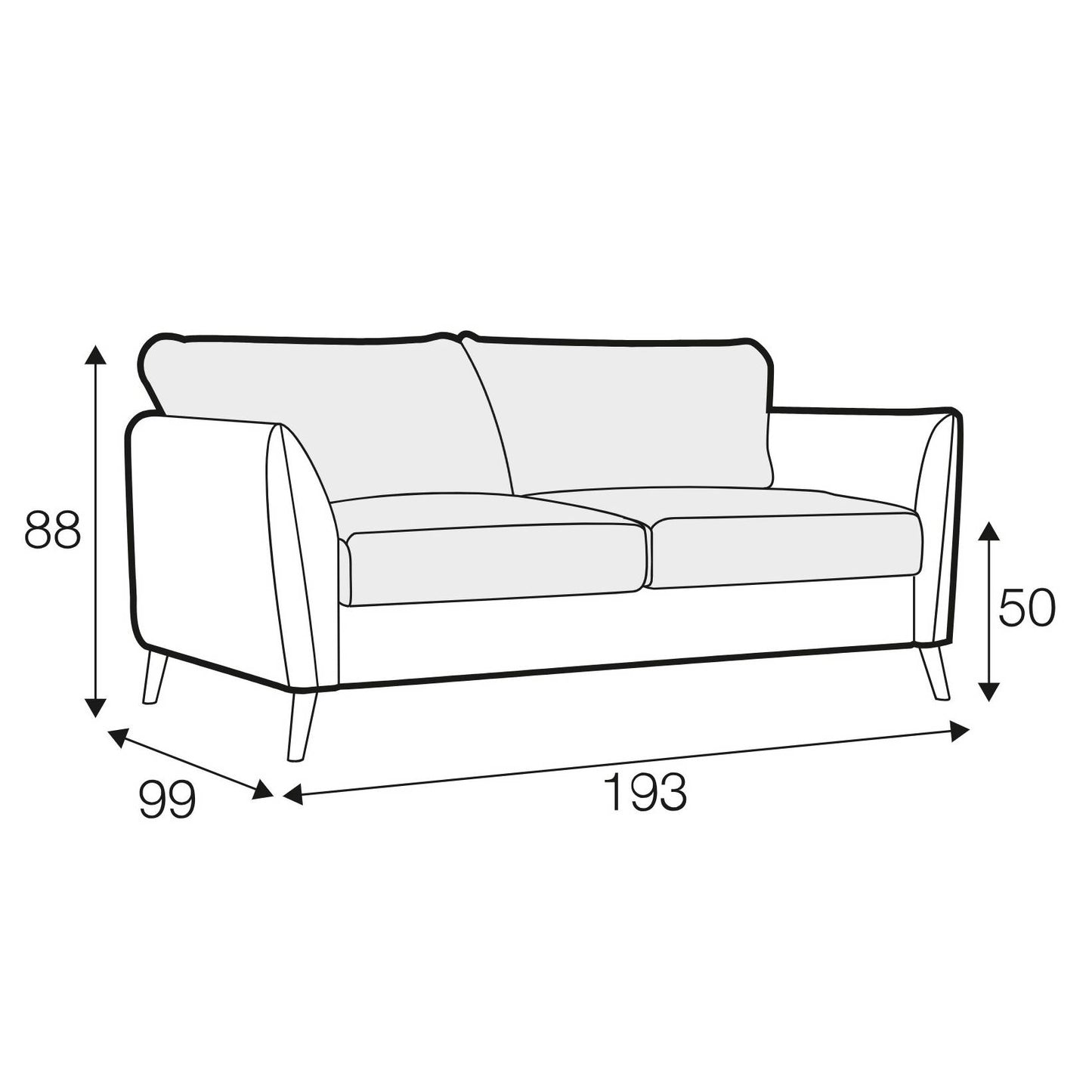 Lucy - 3 Seater Sofa Bed - Pieces For Places