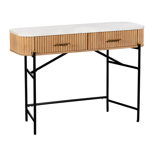 Marble Flute 2 Drawer Dressing Table - Pieces For Places