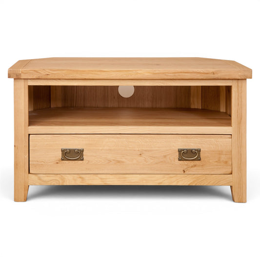 Marlowe Natural Oak Corner TV Unit