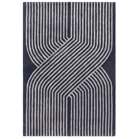 97 Solstice Navy Matrix Rug - 200cm x 300cm