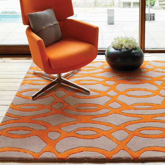37 Wire Orange Matrix Rug - 200cm x 300cm