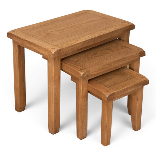 Marlowe Country Oak Nest of Tables