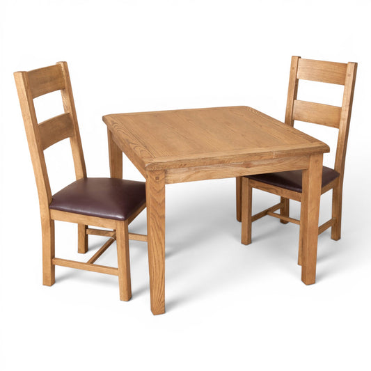 Marlowe Country Oak 90cm Square Dining Table