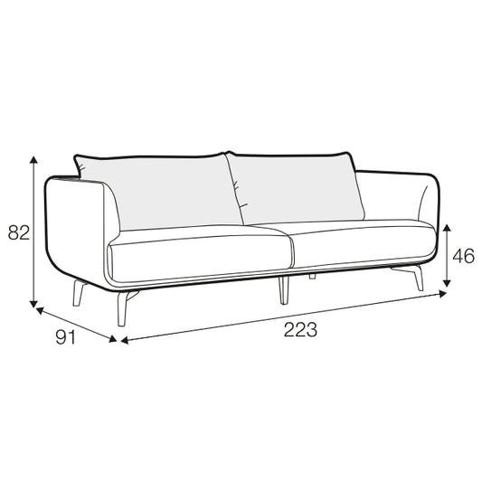 Moa 3 Seater Sofa - Pieces For Places