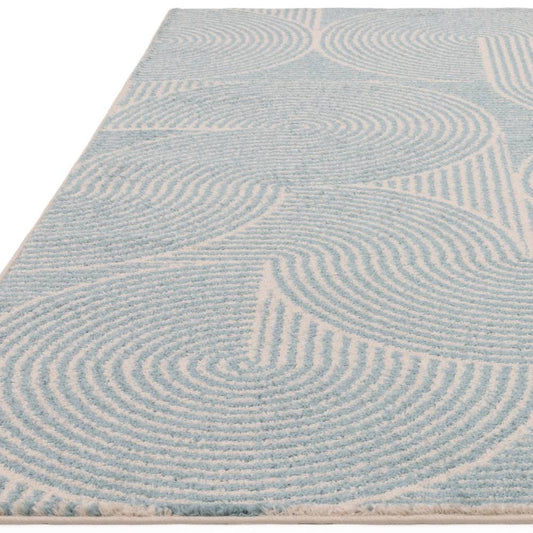 Blue Swirl Rug MU02 Muse Rug - 120cm x 170cm