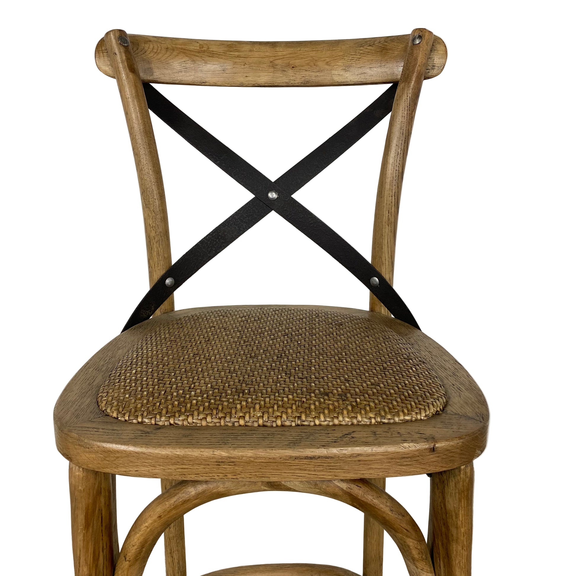 Oyster Oak Cross Back Barstool - Pieces For Places