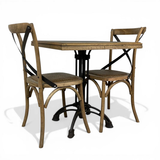 Oyster Oak Cross Back Cafe Dining Chair