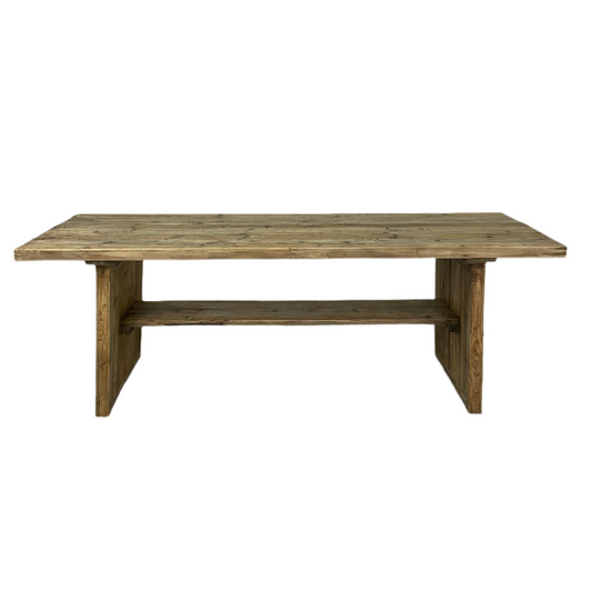 Oyster Reclaimed Pine 220cm Dining Table & Chairs - Pieces For Places