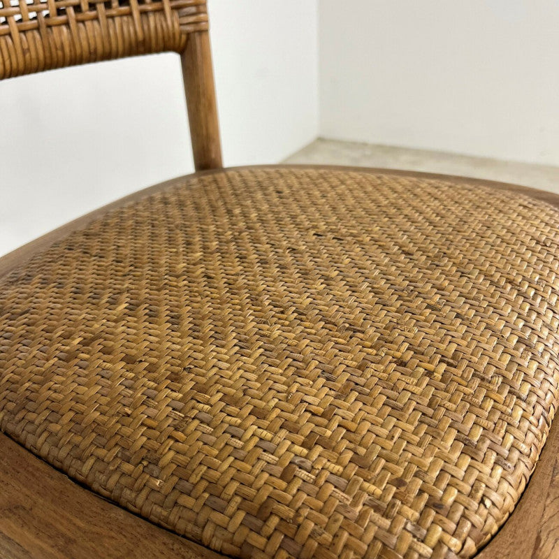 Oyster Oak Woven Back Barstool - Pieces For Places