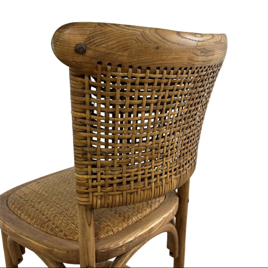 Oyster Oak Woven Back Barstool - Pieces For Places