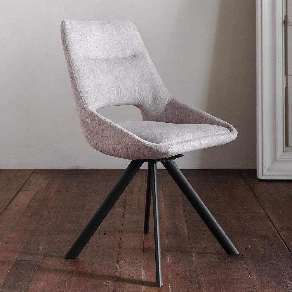 Paige Swivel Dining Chair Light Grey