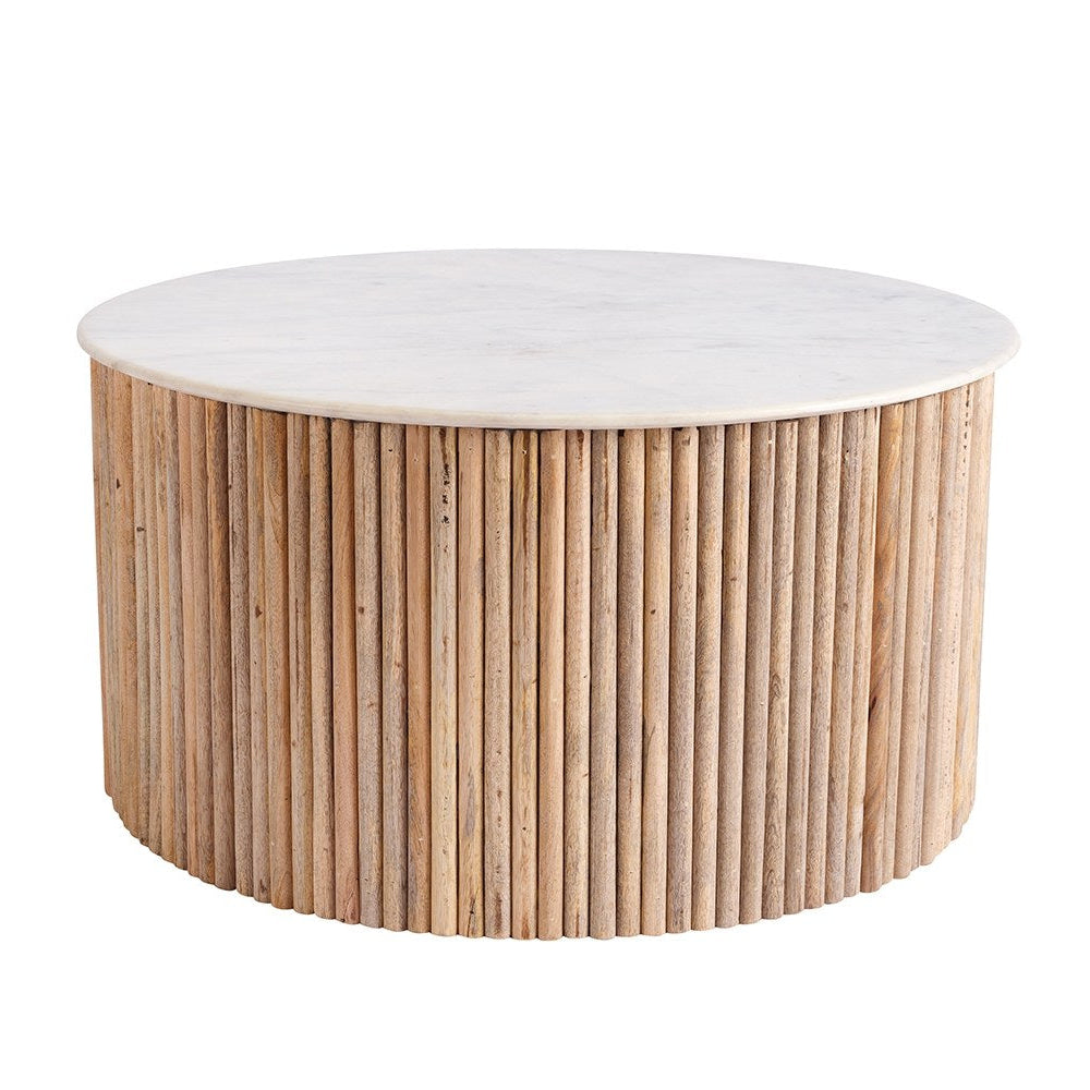 Reed Mango Wood & Marble Coffee Table
