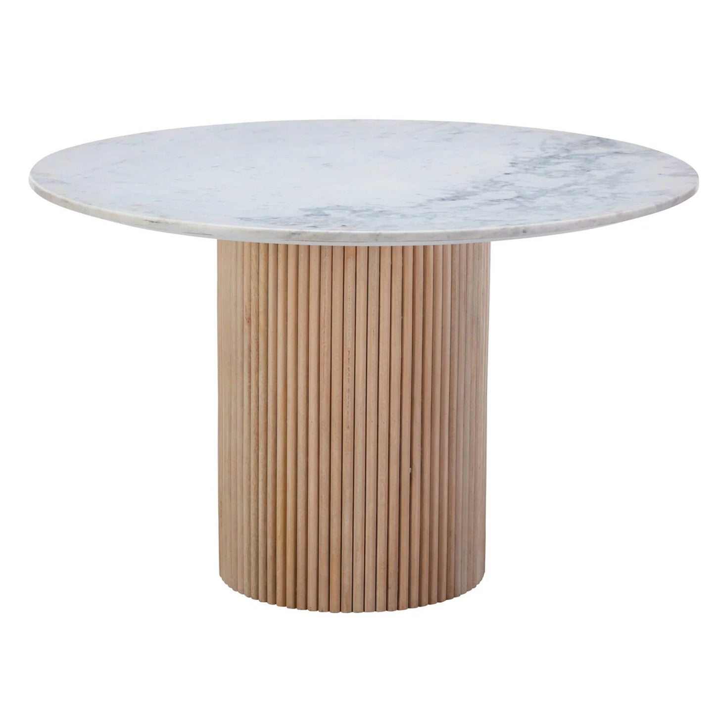 Reed Mango Wood & Marble Round Dining Table
