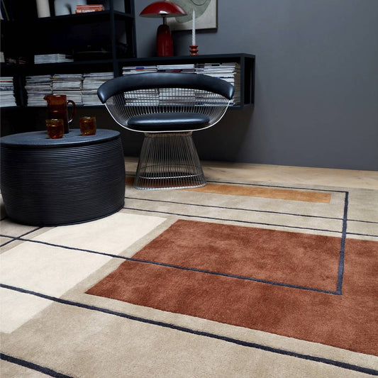 RF20 Outline Terracotta Reef Rug - 200cm x 290cm