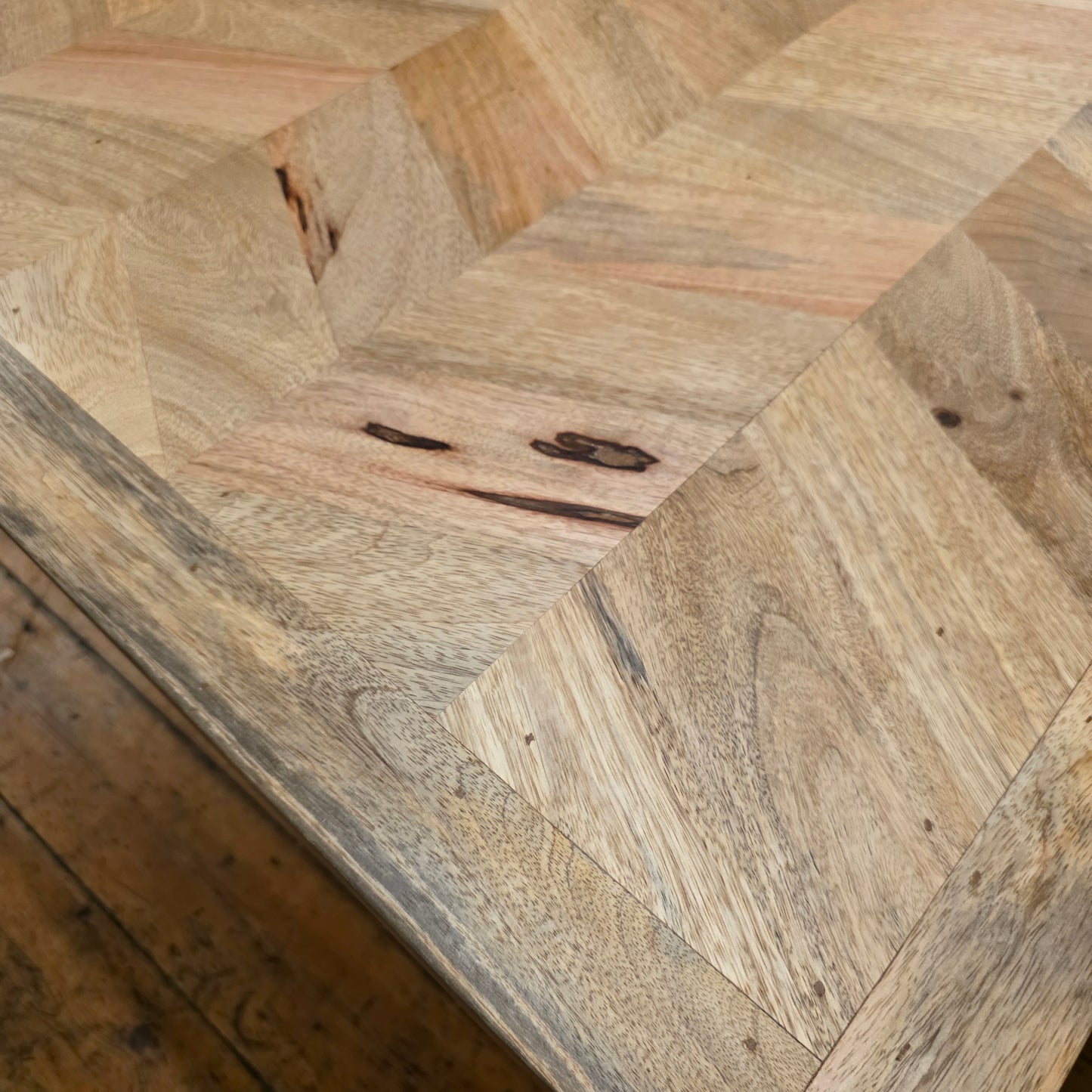 Chevron Mango Wood Dining Table - 2 Sizes