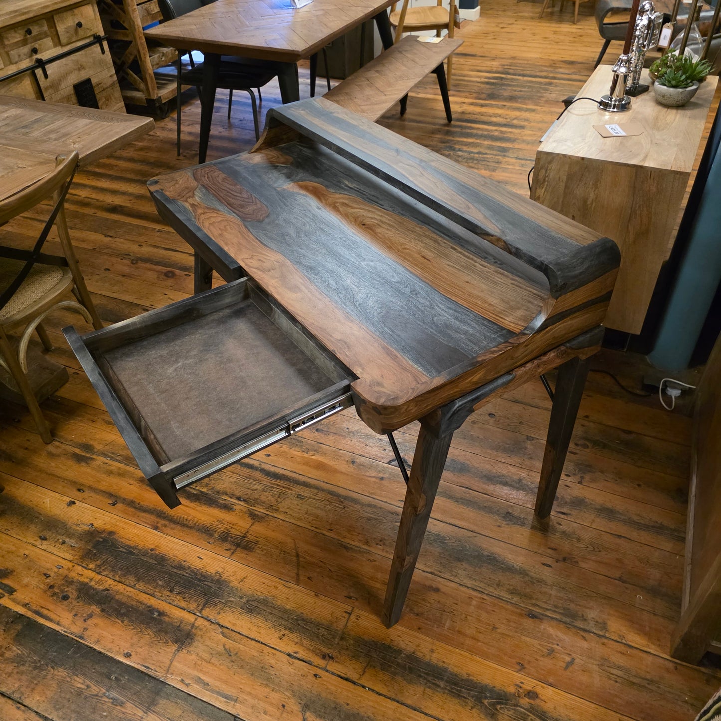 Stopa Sheesham & Metal Study Desk