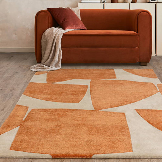 05 Kite Orange Romy Rug - 200cm x 290cm
