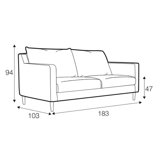 Sally 2 Seater Sofa - Pieces For Places