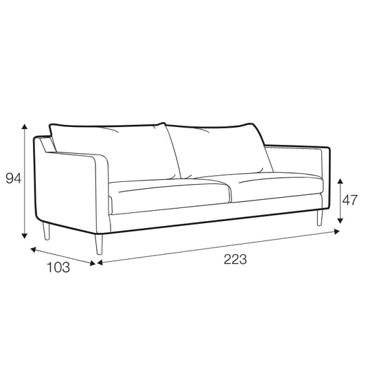 Sally 3 Seater Sofa - Pieces For Places