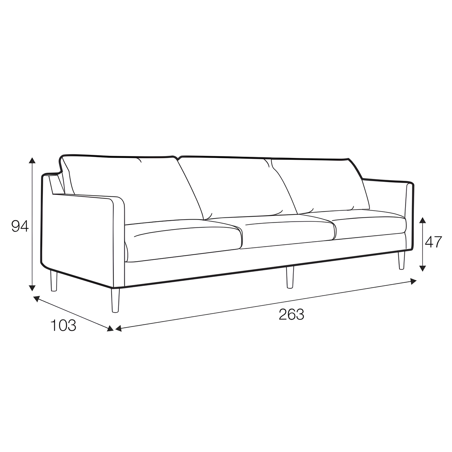 Sally 3XL Seater Sofa - Pieces For Places