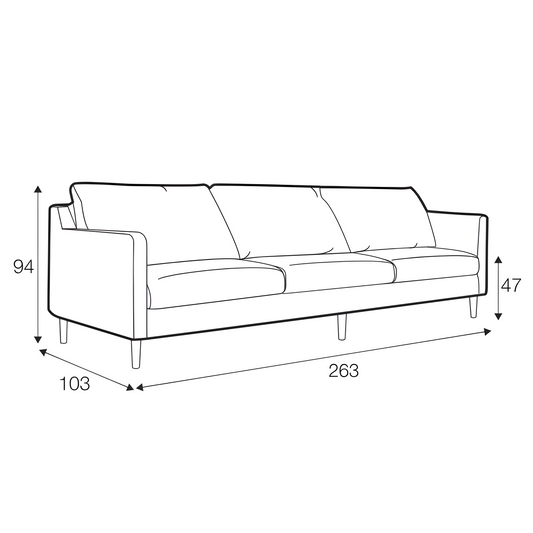 Sally 3XL Seater Sofa - Pieces For Places