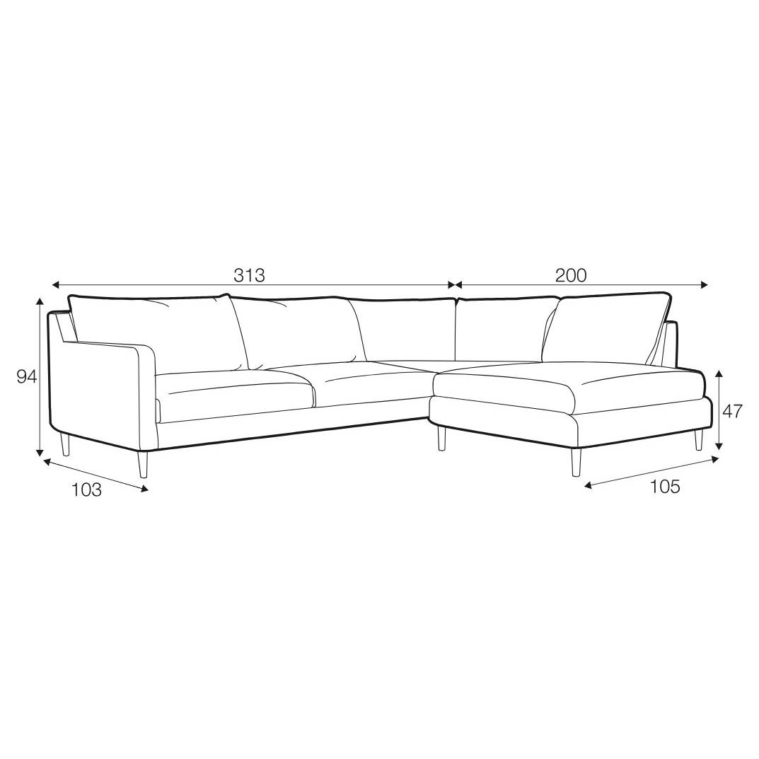 Sally Set 2 Corner Chaise Sofa - Pieces For Places