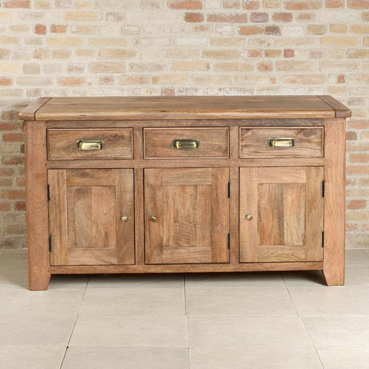 Sandbanks Mango Wood 3 Door, 3 Drawer Sideboard - Pieces For Places