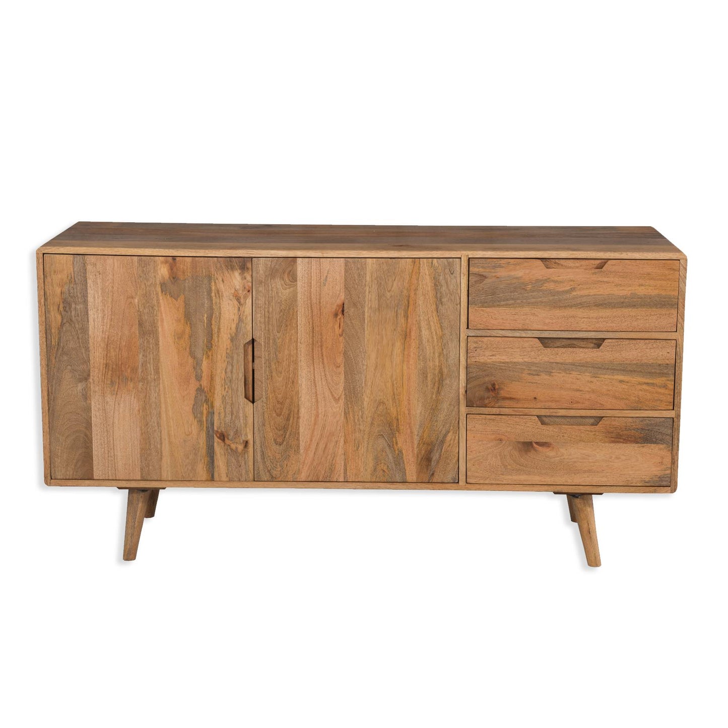 Sharif Mango Wood Large 2 Door 3 Drawer Sideboard - Pieces For Places
