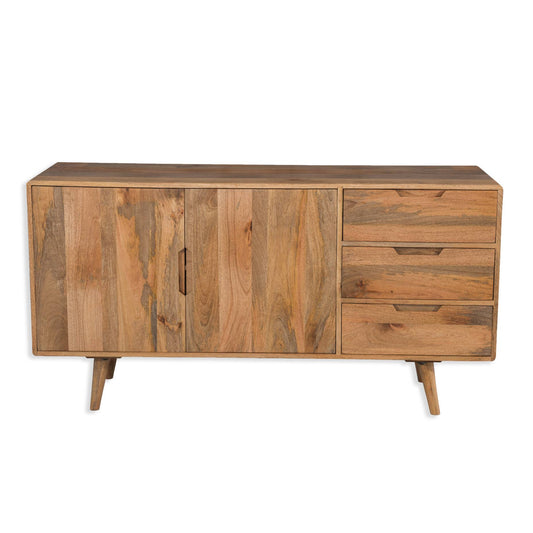 Sharif Mango Wood Large 2 Door 3 Drawer Sideboard - Pieces For Places