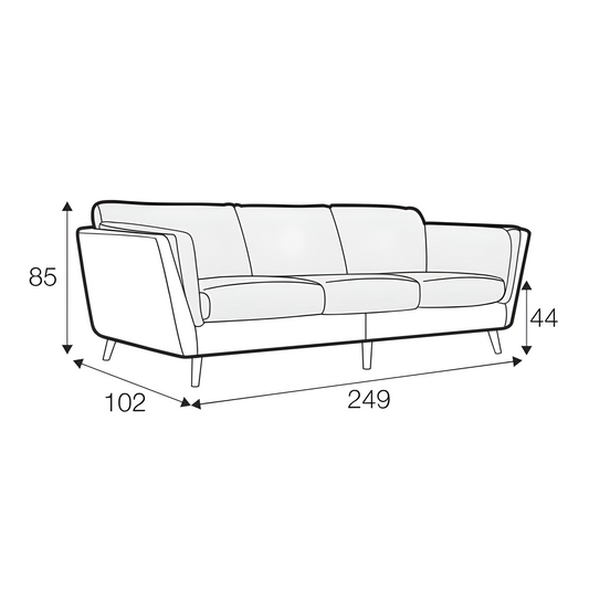 Nova - 3 Seater Sofa XL - 3 Cushions - Pieces For Places