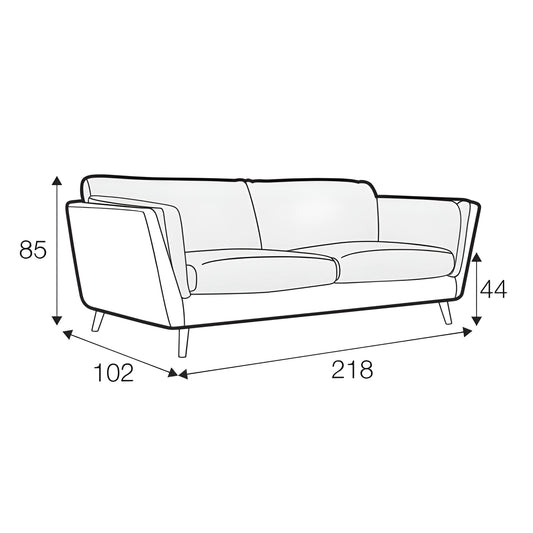Nova - 3 Seater Sofa - Pieces For Places