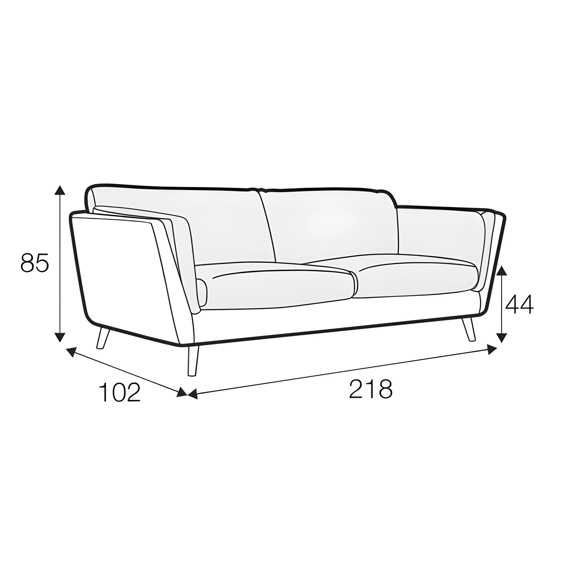 Nova - 3 Seater Sofa - Pieces For Places